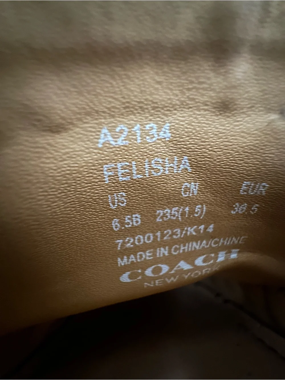 Coach Women’s 6.5B Felisha Signature C Canvas Beige & Brown Leather Trim Loafers